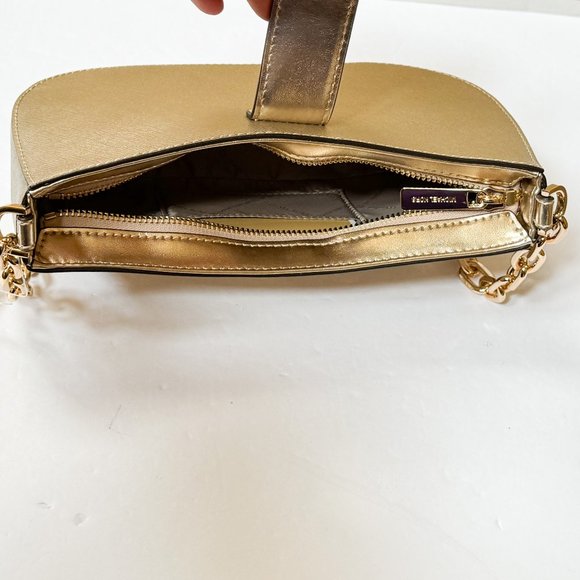 Michael Kors Small Shoulder Chain Bag Pale Gold - Picture 8 of 12